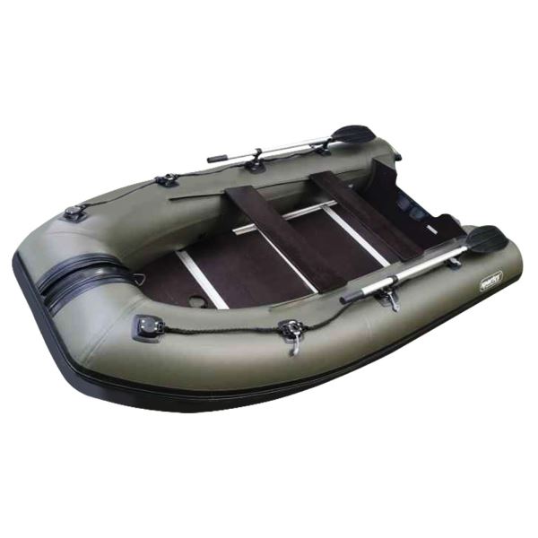 Sportex Člun Nutria Zelený 330 Pevná Dřevěná Podlaha + Fasten