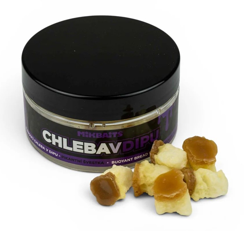 Mikbaits plovoucí chleba v dipu 6 ks - pikantní švestka
