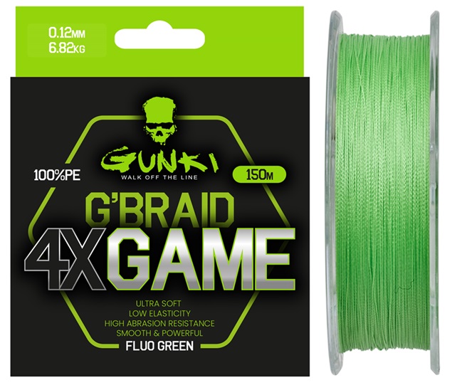 Gunki pletená šňůra g braid 4x game 150 m - 0,20 mm 11,36 kg