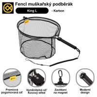 Fencl Muškařský Podběrák King L Karbon Se Silikonovou Sítí 49x39 cm (2)