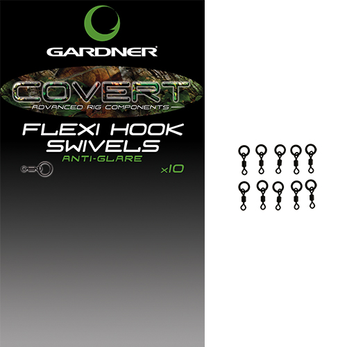Gardner obratlík s kroužkem covert flexi hook swivels 10 ks velikost 20