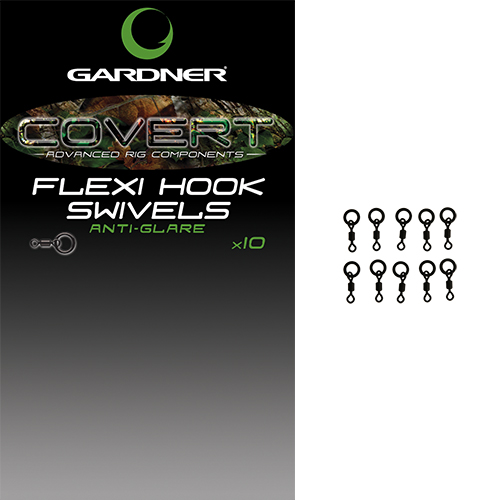 Gardner obratlíky covert flexi hook swivels 10 ks velikost 20