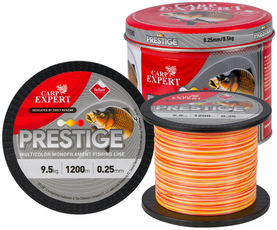 Levně Carp expert vlasec prestige multicolor 1200 m - 0,22 mm 7,9 kg