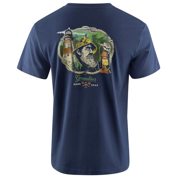 Grundéns Tričko Dark Seas X Grundens Watchman SS T-Shirt Dark Navy