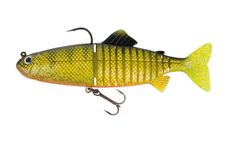 Fox rage gumová nástraha replicant jointed uv natural perch - 20 cm 120 g