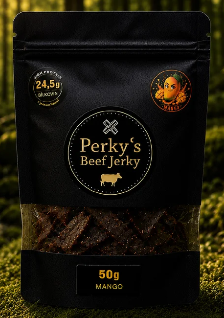 Perky´s jerky sušené hovězí maso mango 50 g