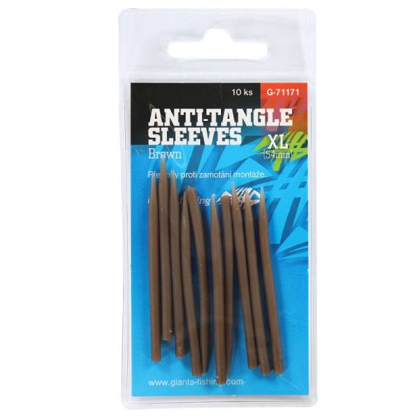 Giants Fishing Převleky Proti Zamotání Anti-Tangle Sleeves Brown 10 ks