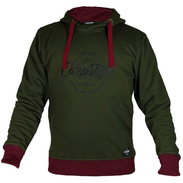 Carpstyle Mikina Green Forest Hoodie