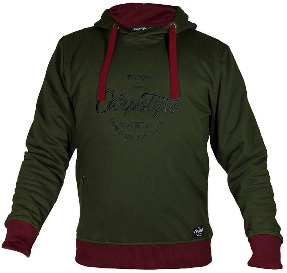 Levně Carpstyle mikina green forest hoodie-velikost s