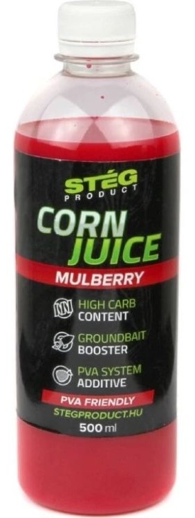 Levně Stég booster corn juice 500 ml - mulberry