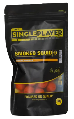 Levně Singleplayer vyvážené boilies wafters smoked squid 200 g 20 mm