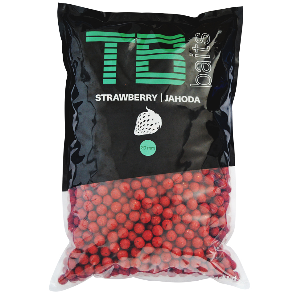 Levně Tb baits boilie strawberry -10 kg 20 mm