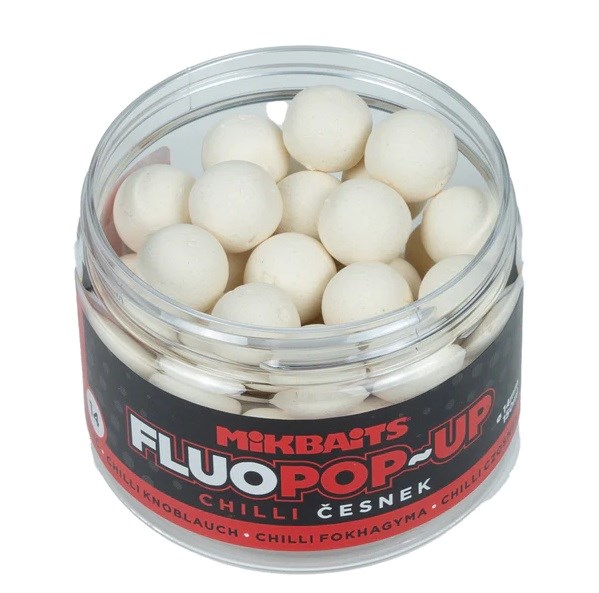 Mikbaits Plovoucí Boilie Fluo Chilli Česnek 150 mll (1)