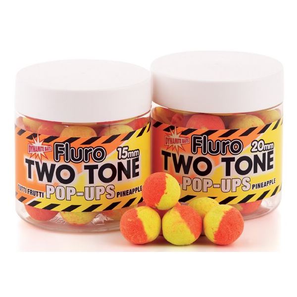 Dynamite Baits Pop-Ups  Fluro Two Tone Tutti-Frutti & Pineapple