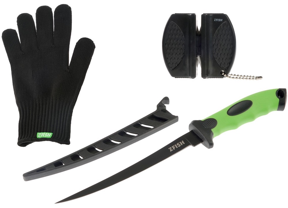 Levně Zfish filetovací combo set zfx filetovací nůž, rukavice a brousek