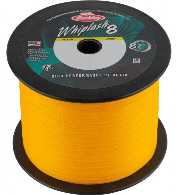 Levně Berkley splétaná šňůra whiplash 8 yellow metráž - 0,06 mm 10,7 kg