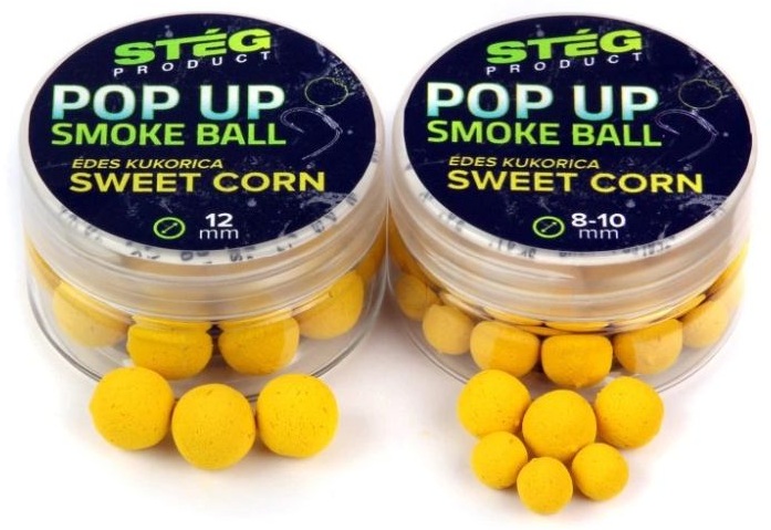 Stég plovoucí boilie pop up smoke ball 10 g 12 mm - sweet corn