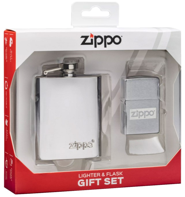 Zippo sada - placatka a zippo benzínový zapalovač