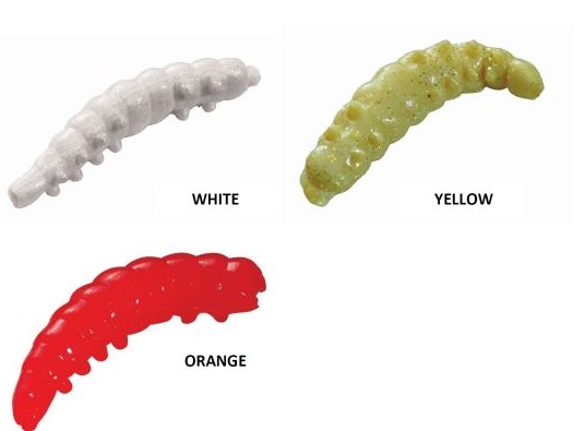 Levně Berkley gumová nástraha powerbait vosí larvy 2,5cm 25ks česnek-orange