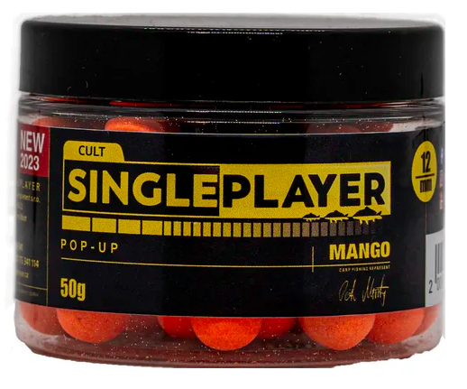 Levně Singleplayer plovoucí boilies pop-up boilies mango 50 g - 12 mm