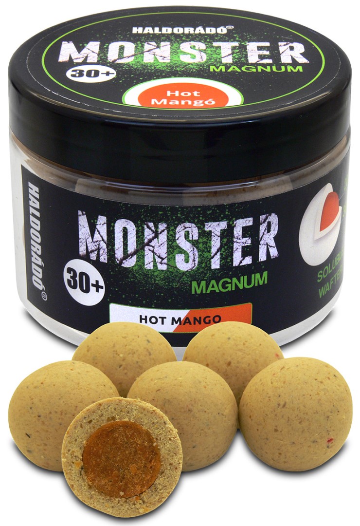 Haldorádó plovoucí boilie pop-up boilies monster magnum 180 g 30 mm - hot mango