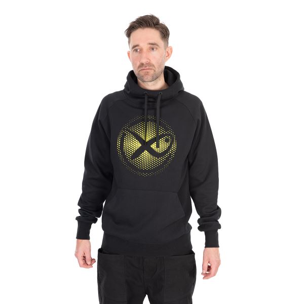Matrix Mikina Large Fade Logo Hoody Black Lime