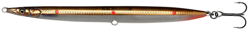 Savage gear sandeel pencil sinking brown copper red dots - 9 cm 13 g