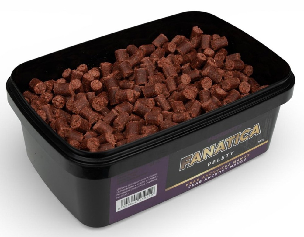 Levně Mikbaits pelety fanatica krab ančovička mango 700 g 6 mm