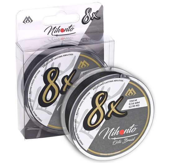 Levně Mikado splétaná šňůra nihonto octa braid černá 150 m - 0,12 mm 8,9 kg