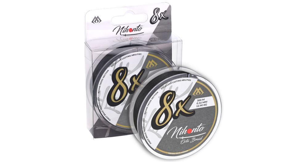 Levně Mikado pletená šňůra nihonto octa braid černá 300 m - 0,18 mm 16,4 kg