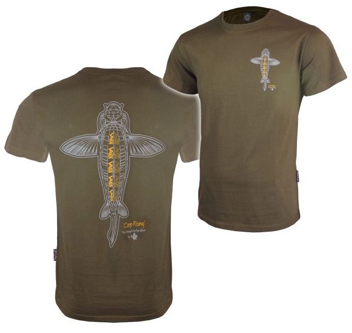 Vass tričko carp rising t-shirt khaki - l