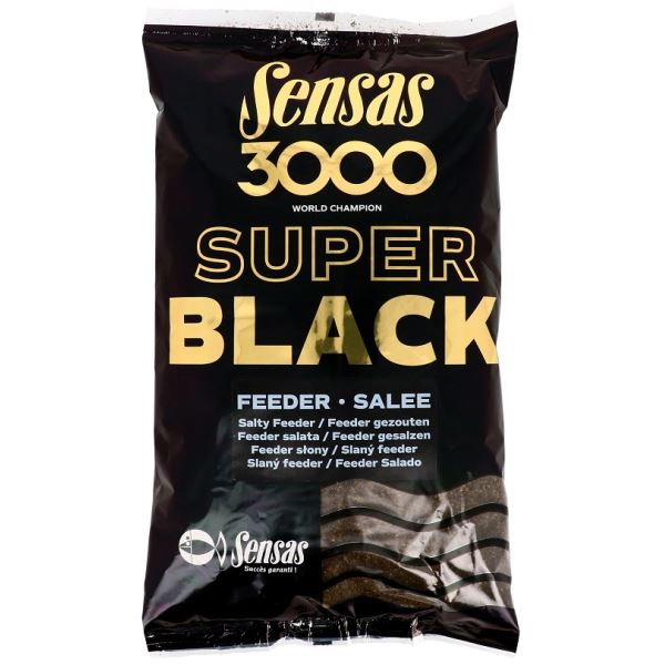 Sensas krmítková směs 3000 Dark Salty (Černé - slané) 1 kg