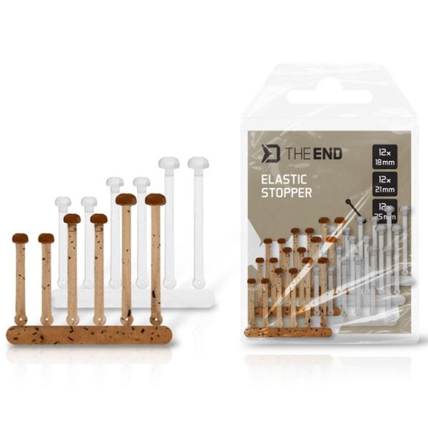 Delphin Elastická Zarážka TheEND Ground+Clear 18,21,25 mm 36 ks