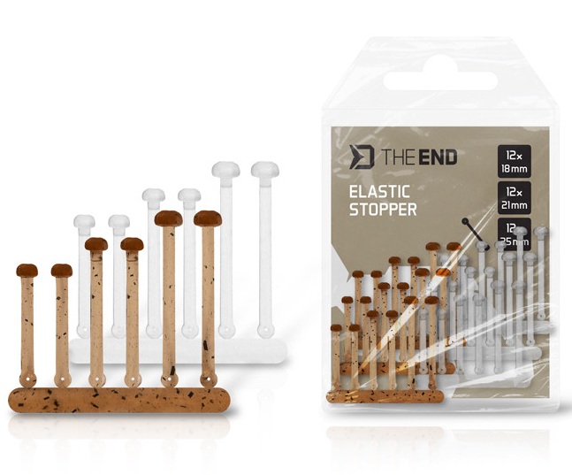 Delphin elastická zarážka theend ground+clear 18,21,25 mm 36 ks