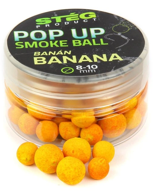 Stég plovoucí boilie pop up smoke ball 10 g 12 mm - banana