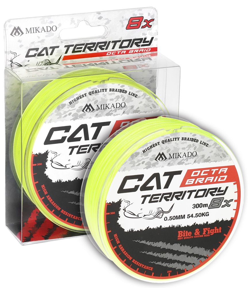 Mikado pletená šňůra cat territory octa braid fluo 300 m - 0,50 mm 54,5 kg