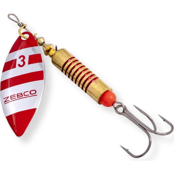 Zebco Třpytka Trophy Z-River Stříbrno Červené Pruhy