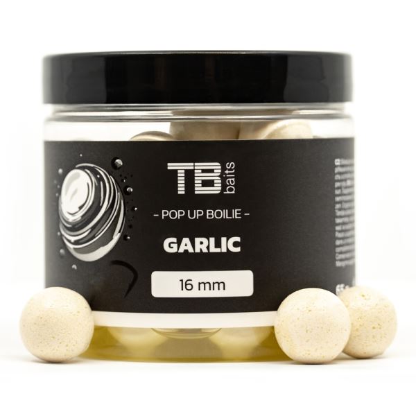 TB Baits Plovoucí Boilie Pop-Up White Garlic + NHDC 65 g