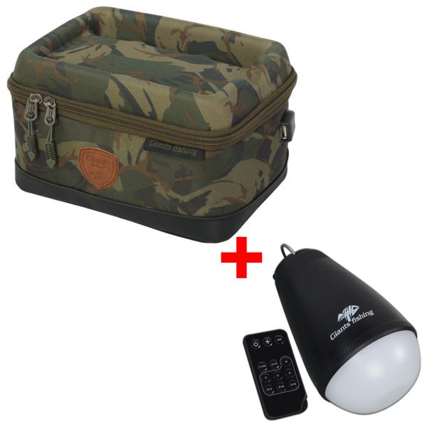 Giants Fishing Světlo Camping Lamp LED Multicolour + Pouzdro Na Elektroniku Medium