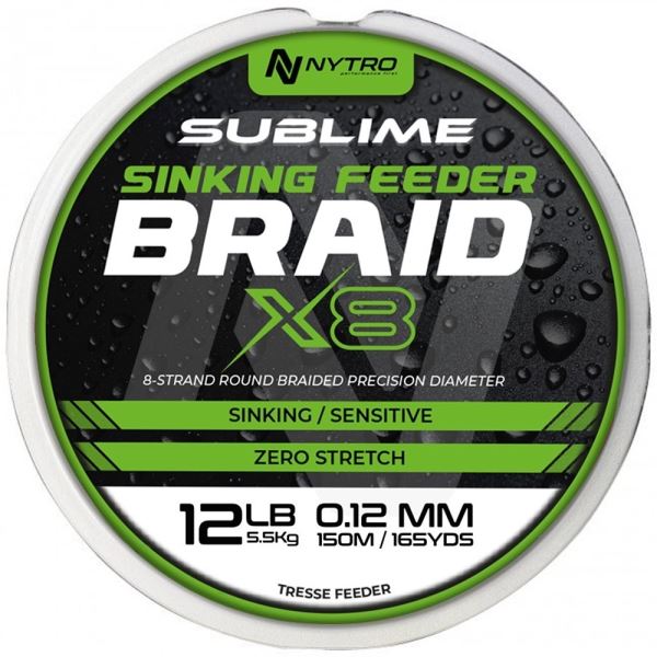 Nytro Šňůra Sublime X8 Sinking Feeder Braid 150 m