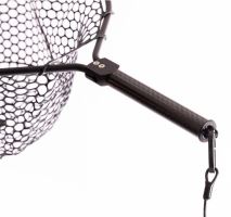 Fencl Muškařský Podběrák King L Karbon Se Silikonovou Sítí Magnetický Držák a Pojistné Lanko Plovoucí 49x39 cm (6)