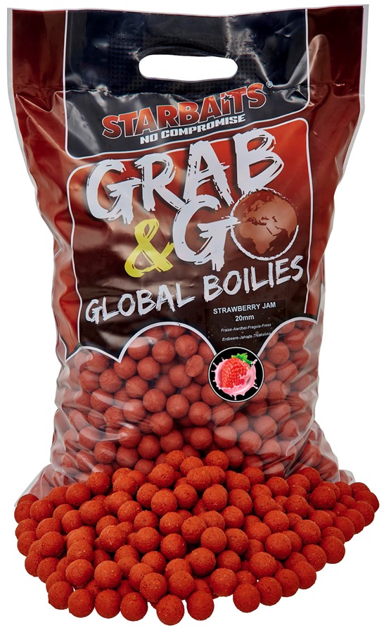 Starbaits boilies g&g global strawberry jam - 5 kg 20 mm
