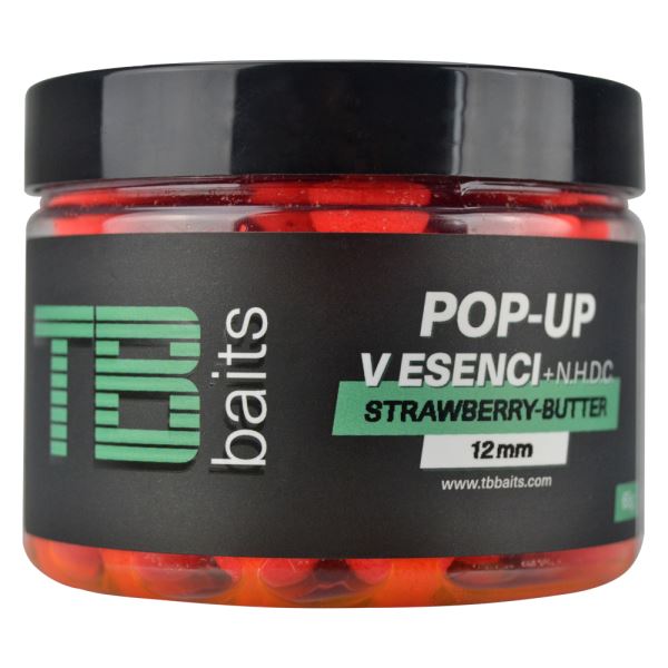 TB Baits Plovoucí Boilie Pop-Up Strawberry Butter + NHDC 65 g