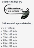 RedBass Jigová Hlavička Neváznoucí StandUp Pro Sickle 5 ks 6/0 (2)