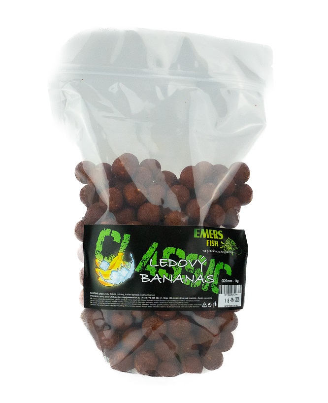 Emersfish classic boilie ledový bananas - 1 kg 20 mm