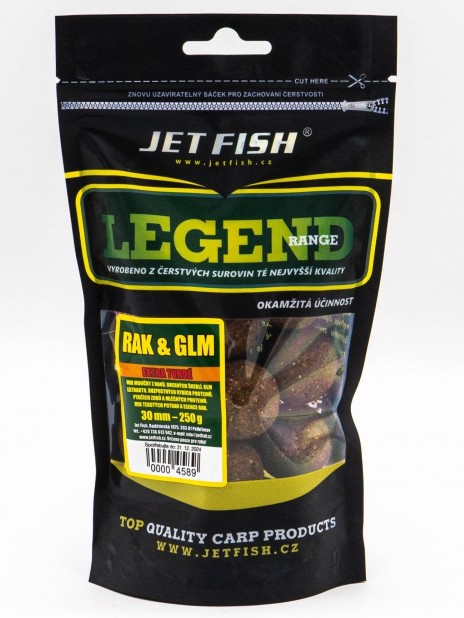 Levně Jet fish extra tvrdé boilie legend range rak glm 250 g - 30 mm
