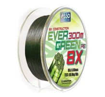 Asso Šňůra Evergreen 8-Braid Mechově Zelená 130 m-Průměr 0,12 mm / Nosnost 5,4 kg