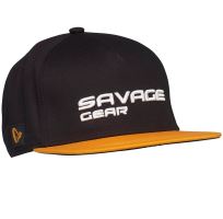 Savage Gear Kšiltovka Flat Peak 3D Logo Cap One Size Black Ink (1)