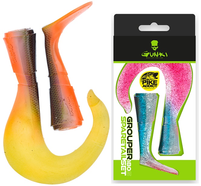 Levně Gunki náhradní ocásky grouper s sun perch 18 cm