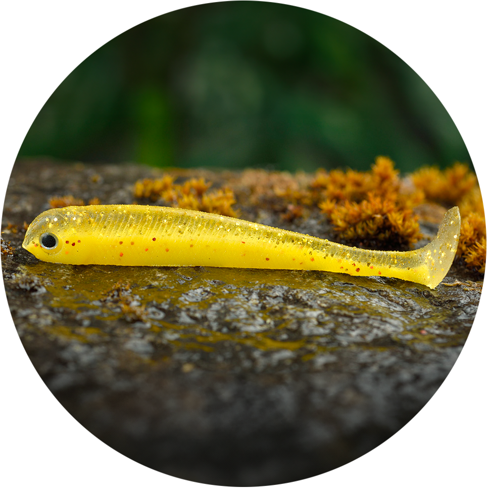 Redbass gumová nástraha ripper swimmer slim yellow rgt - l 88 mm